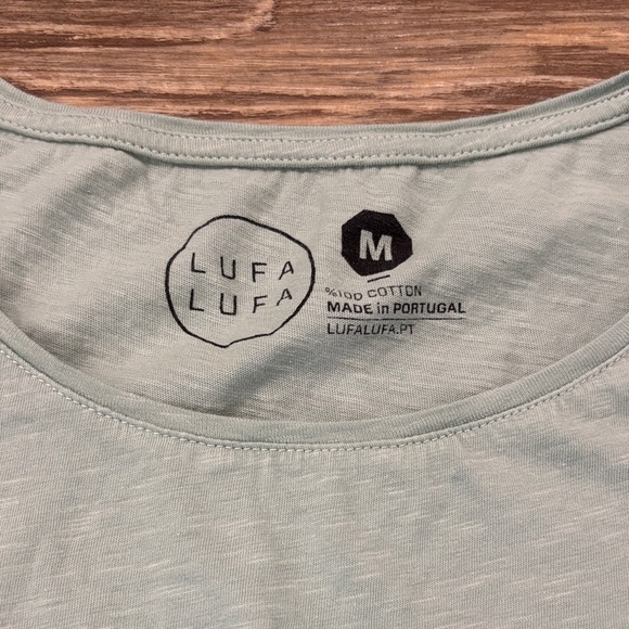 Lufa Lufa Women's Size Medium Small Mint Green Bicycle Print Cotton Tank Top EUC - Picture 2 of 11